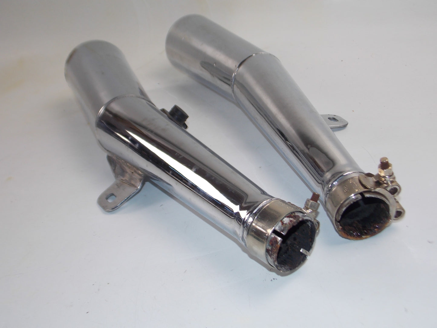 NOS SITO 1248 HONDA VF750 S CHROME RIGHT LEFT EXHAUST MUFFLER ITALY - MotoRaider