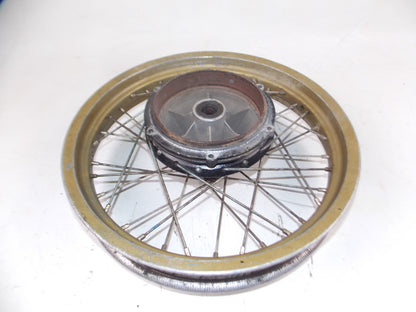 1970's HUSQVARNA REAR WHEEL 17" GOLD RIM HUB SPOKES VINTAGE MOTOCROSS - MotoRaider