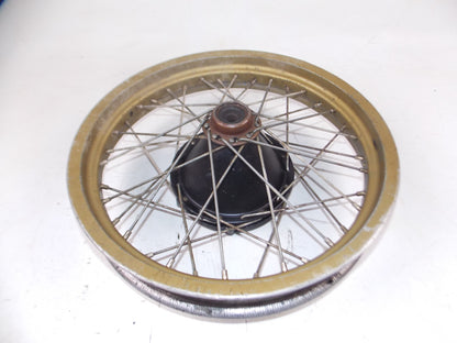 1970's HUSQVARNA REAR WHEEL 17" GOLD RIM HUB SPOKES VINTAGE MOTOCROSS - MotoRaider