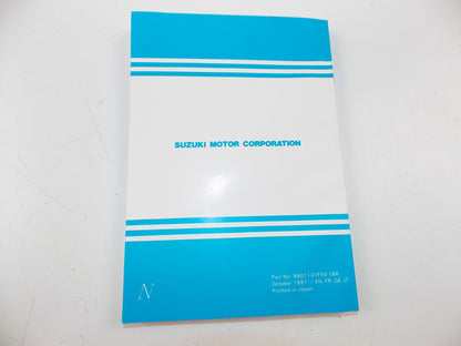 10/1991 SUZUKI OWNER'S MANUAL CATALOG GSX-R7750W ENGLISH FRENCH GERMAN ITALIAN - MotoRaider