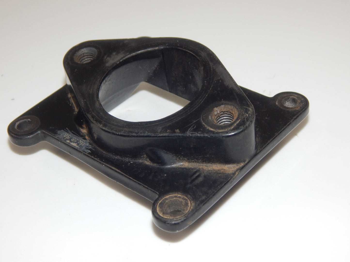 1980's HUSQVARNA CYLINDER REED VALVE CARBURETOR ALLOY PLATE FLANGE ADAPTER - MotoRaider