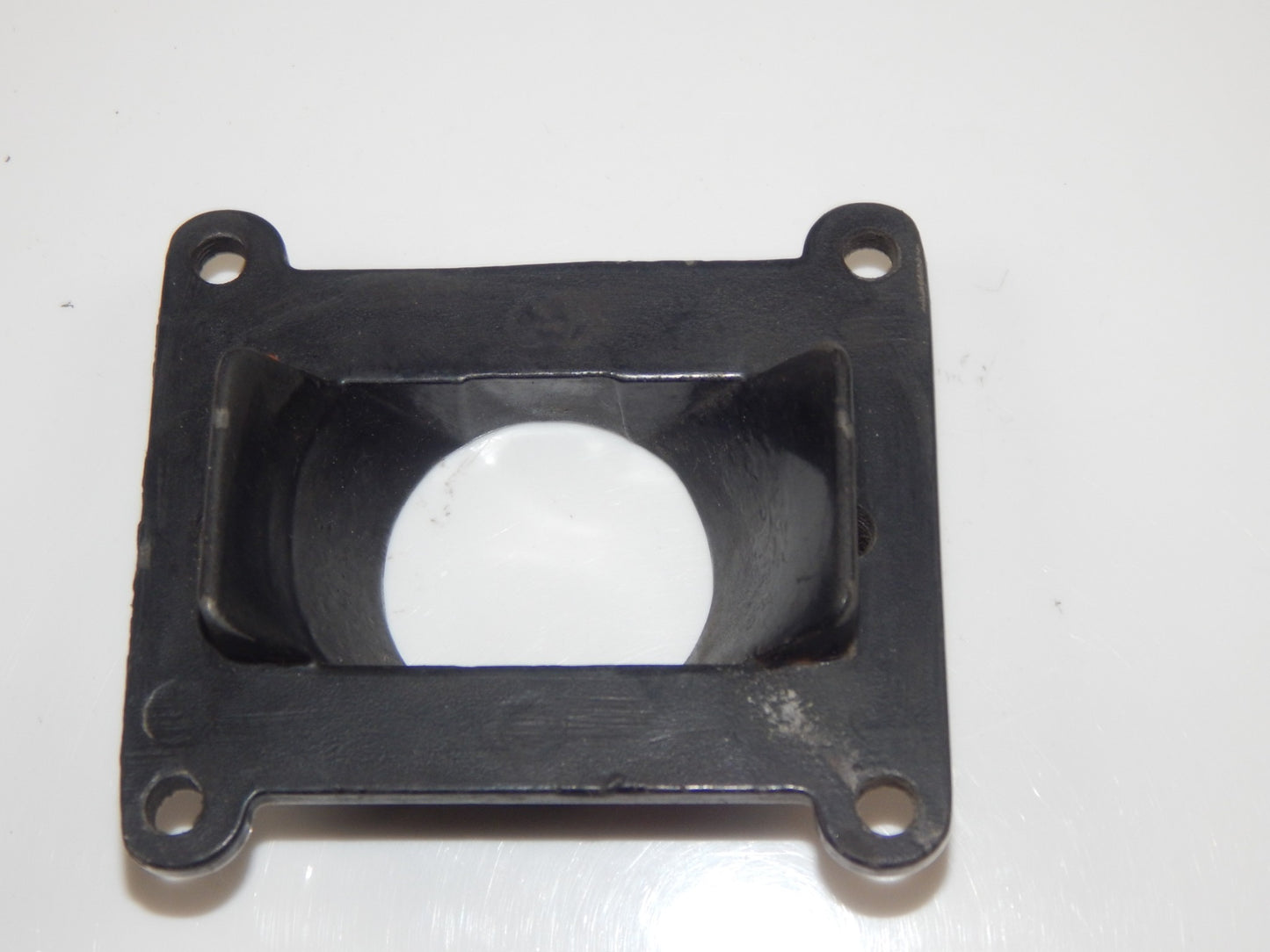 1980's HUSQVARNA CYLINDER REED VALVE CARBURETOR ALLOY PLATE FLANGE ADAPTER - MotoRaider