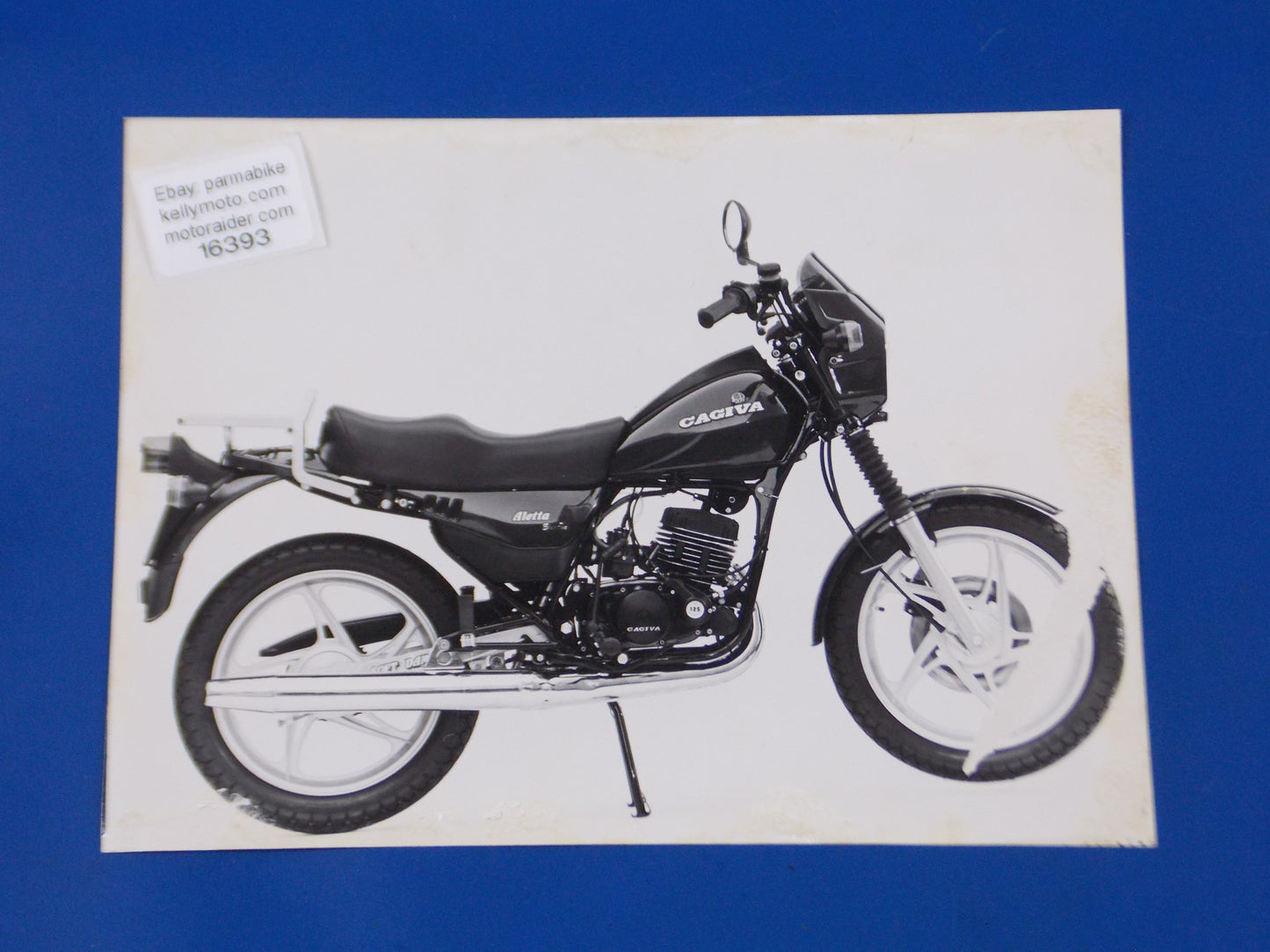 CAGIVA ALETTA ELECTRA 125 ORIGINAL DEALER PHOTO 7 In. x 9 1/2 In. - MotoRaider