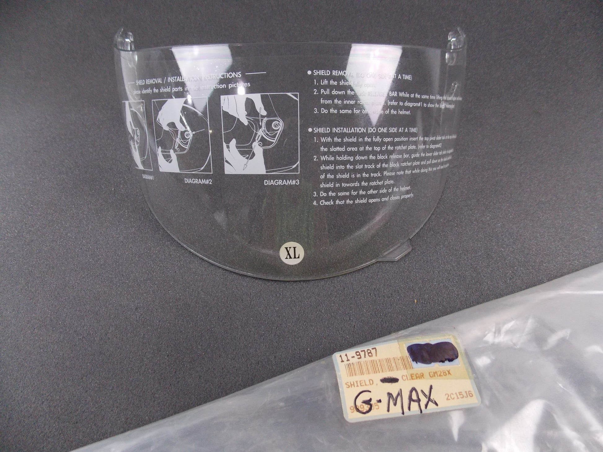 G-MAX HELMET CLEAR SHIELD (XL) GM28X 999305 VISOR SCREEN SNOWMOBILE MOTORCYCLE - MotoRaider