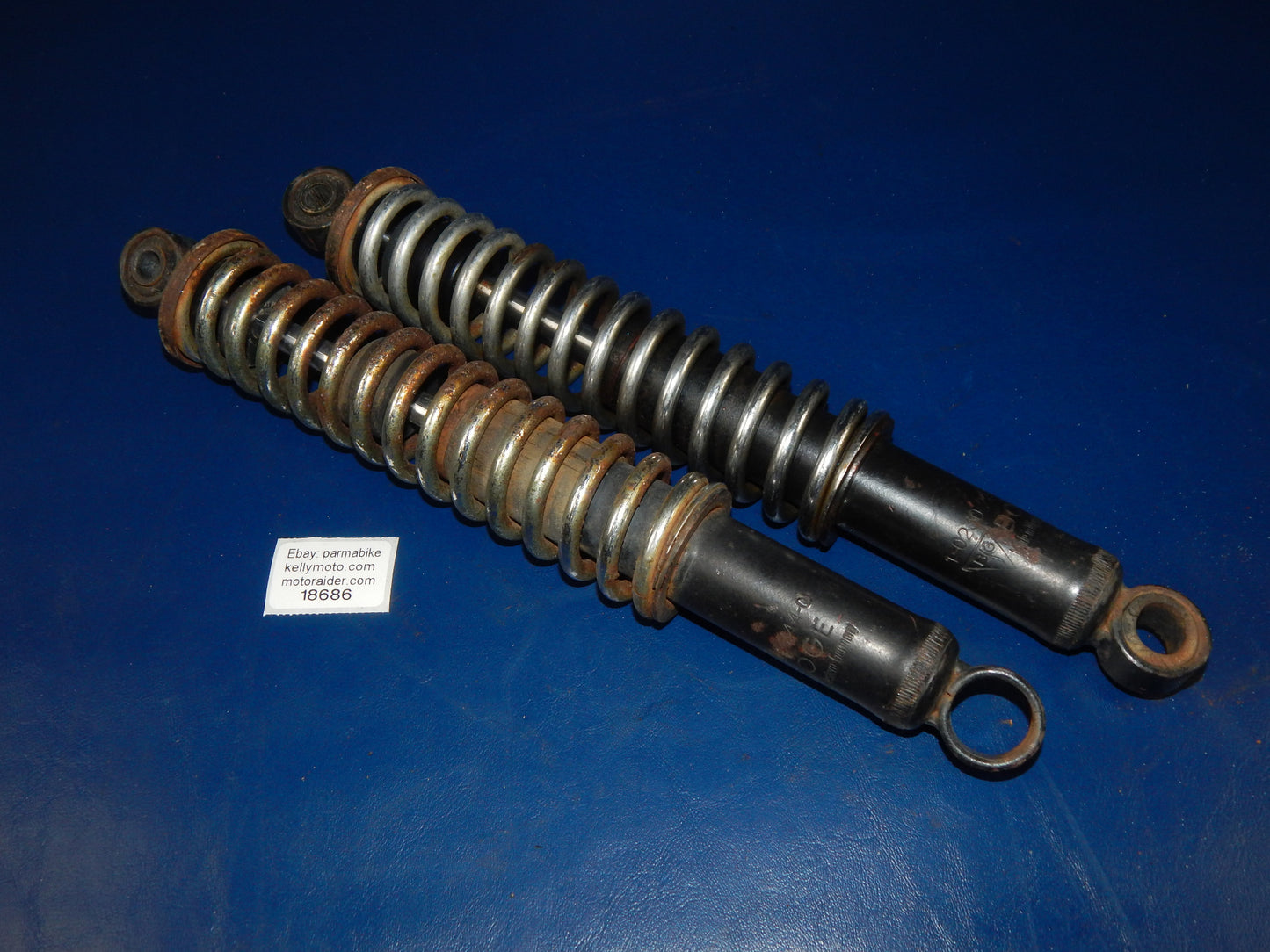 1pr BOGE REAR SHOCKS SUSPENSION SACHS HERCULES DKW 1-0230-22-744-0 L=13" SACHS - MotoRaider