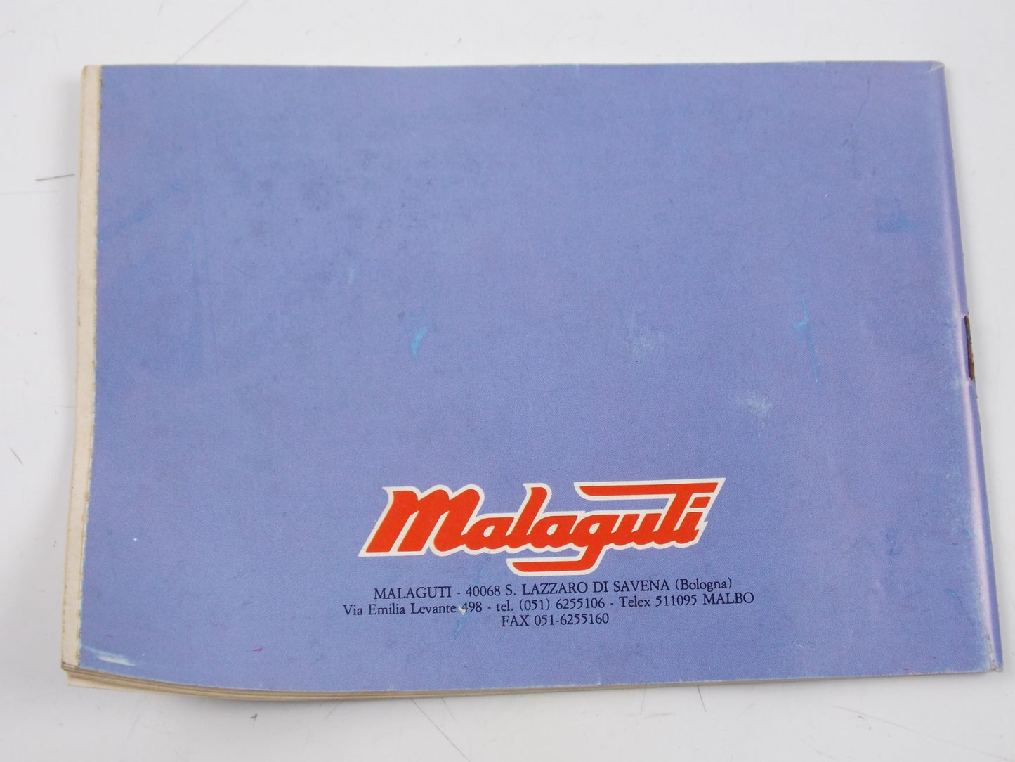 07/1990 OWNER'S MANUAL CATALOG GRIZZLEY MALAGUTI BOOK USE MAINTENANCE - MotoRaider