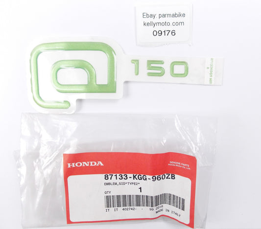 NOS OEM 2000 HONDA NES125 TYPE 2 SIDE COVER EMBLEM DECAL LOGO  87133-KGG-960ZB - MotoRaider