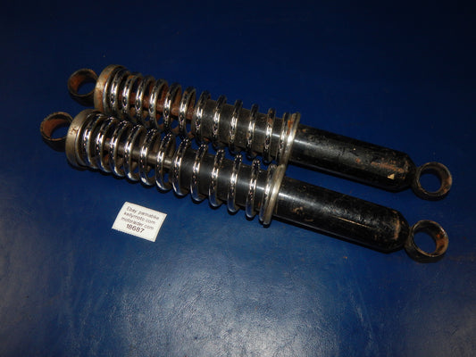 1pr VINTAGE MOTORCYCLE REAR SHOCKS SUSPENSION L=13.5" GILERA MORINI SACHS HONDA - MotoRaider