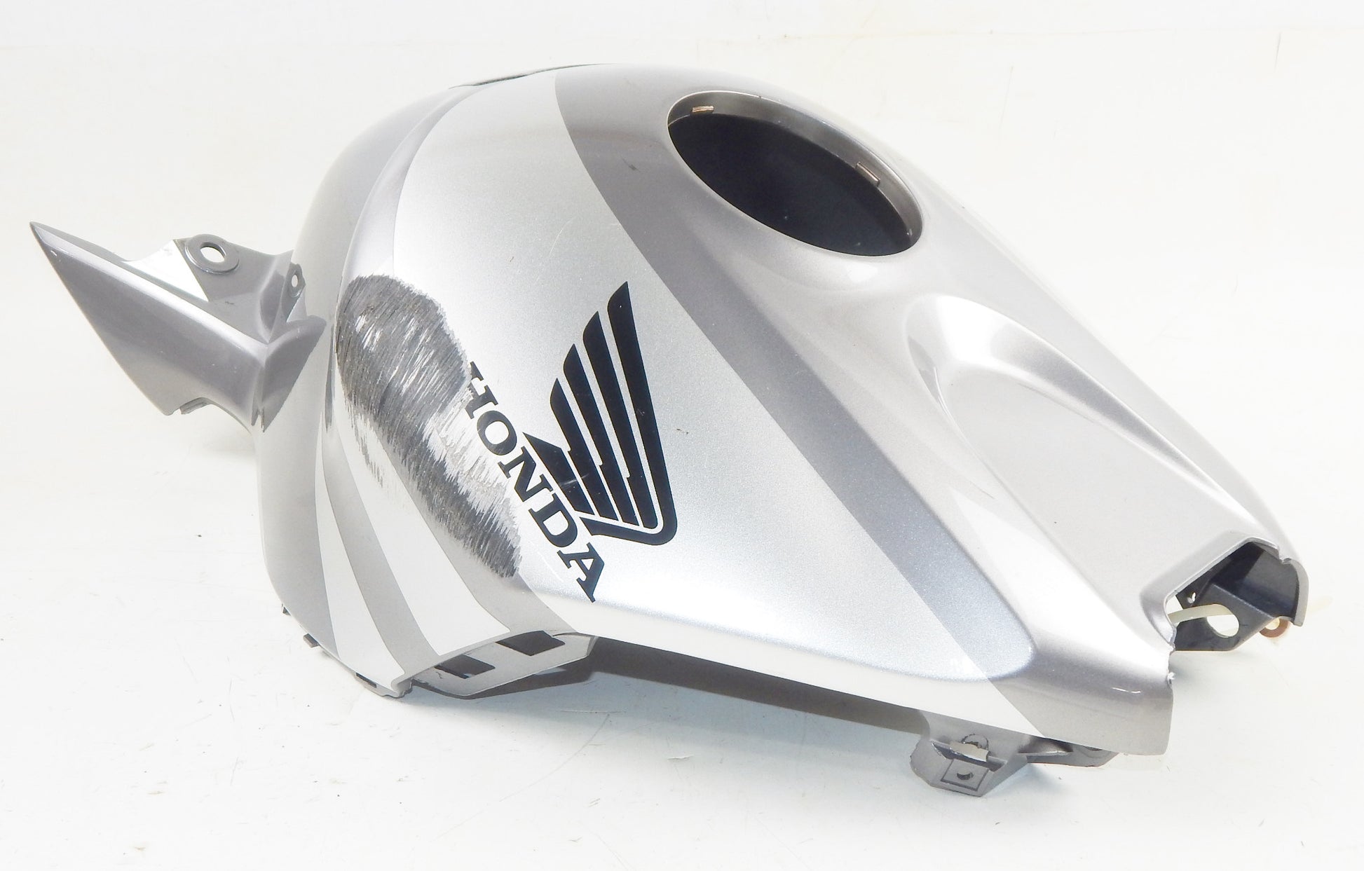 OEM HONDA 2006-07 CBR1000RR FUEL TANK FAIRING COWL SILVER GRAY 83150-MEL-A20ZA - MotoRaider