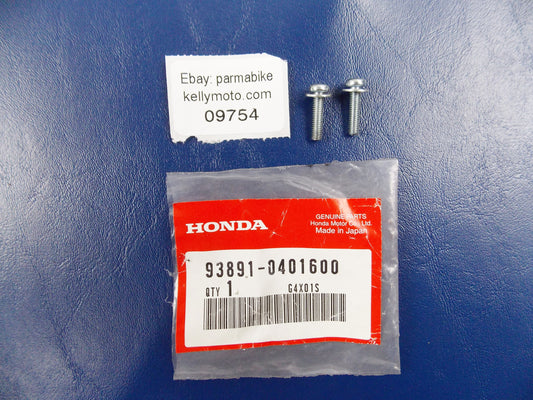 NOS OEM HONDA CB250 1995-04/XLR250 1985 1 pair SCREW WASHER 4x16 93891-0401600 - MotoRaider