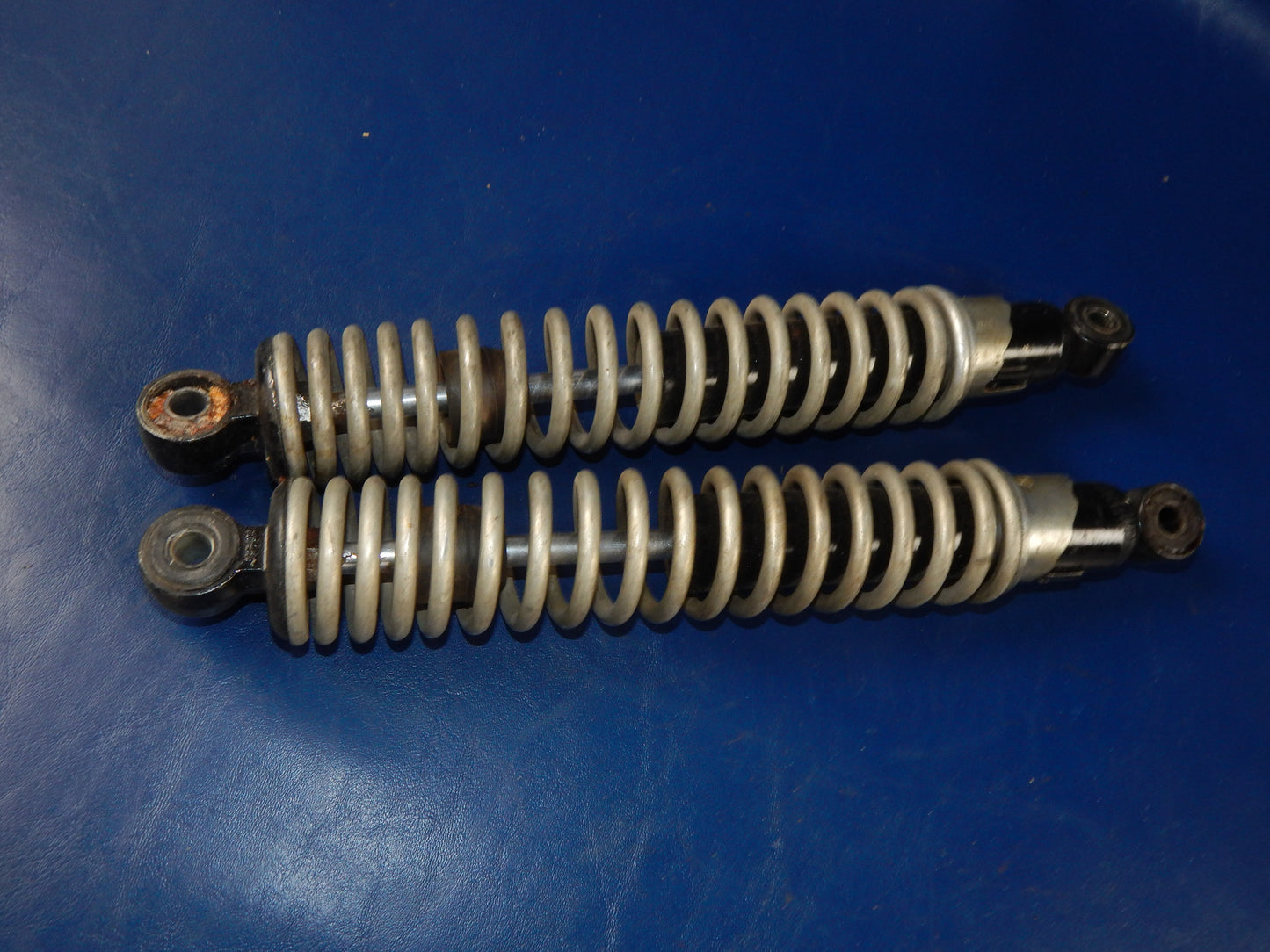 1pr VINTAGE MOTORCYCLE JAPAN REAR SHOCKS SUSPENSION L=13" KAWASAKI YAMAHA HONDA - MotoRaider