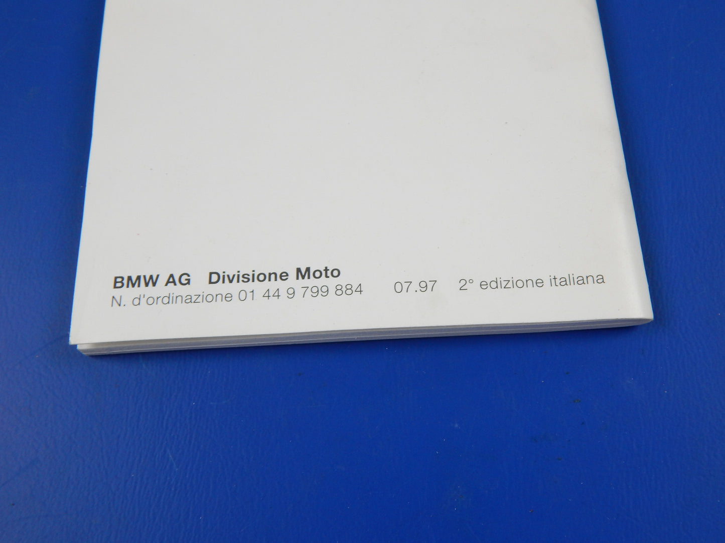 1997 BMW R-1100-RT OWNER USER MAINTENANCE MANUAL BOOK ITALIAN VINTAGE - MotoRaider