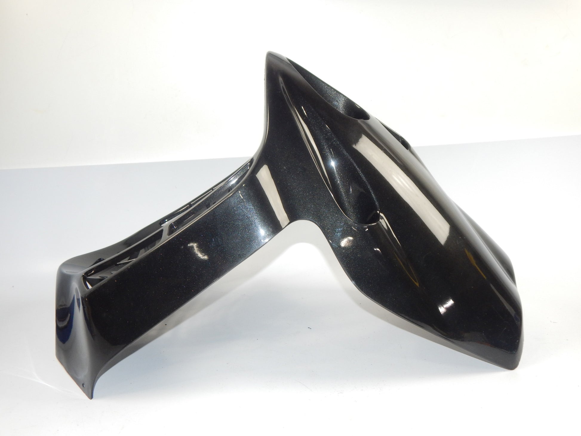 NOS 1990's MALAGUTI SCOOTER PHANTOM FRONT FAIRING COWL BLACK METALIC 066.049.83 - MotoRaider