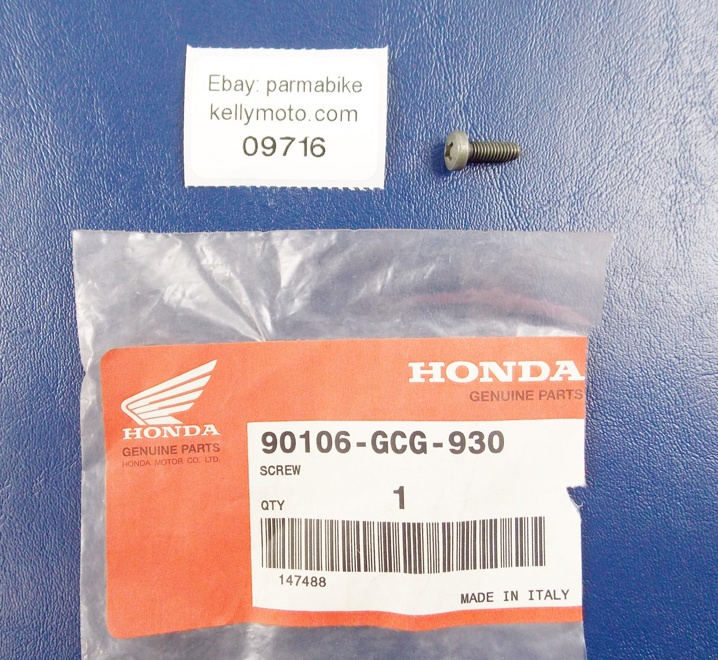 NOS OEM HONDA 1998 | 2000 PANTHEON FES125 SCREW 90106-GCG-930 - MotoRaider