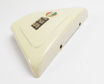 OEM LAVERDA LZ 125 175 RH SIDE COVER PANEL WHITE 61706048 | 61 706 048 + EMBLEMS - MotoRaider