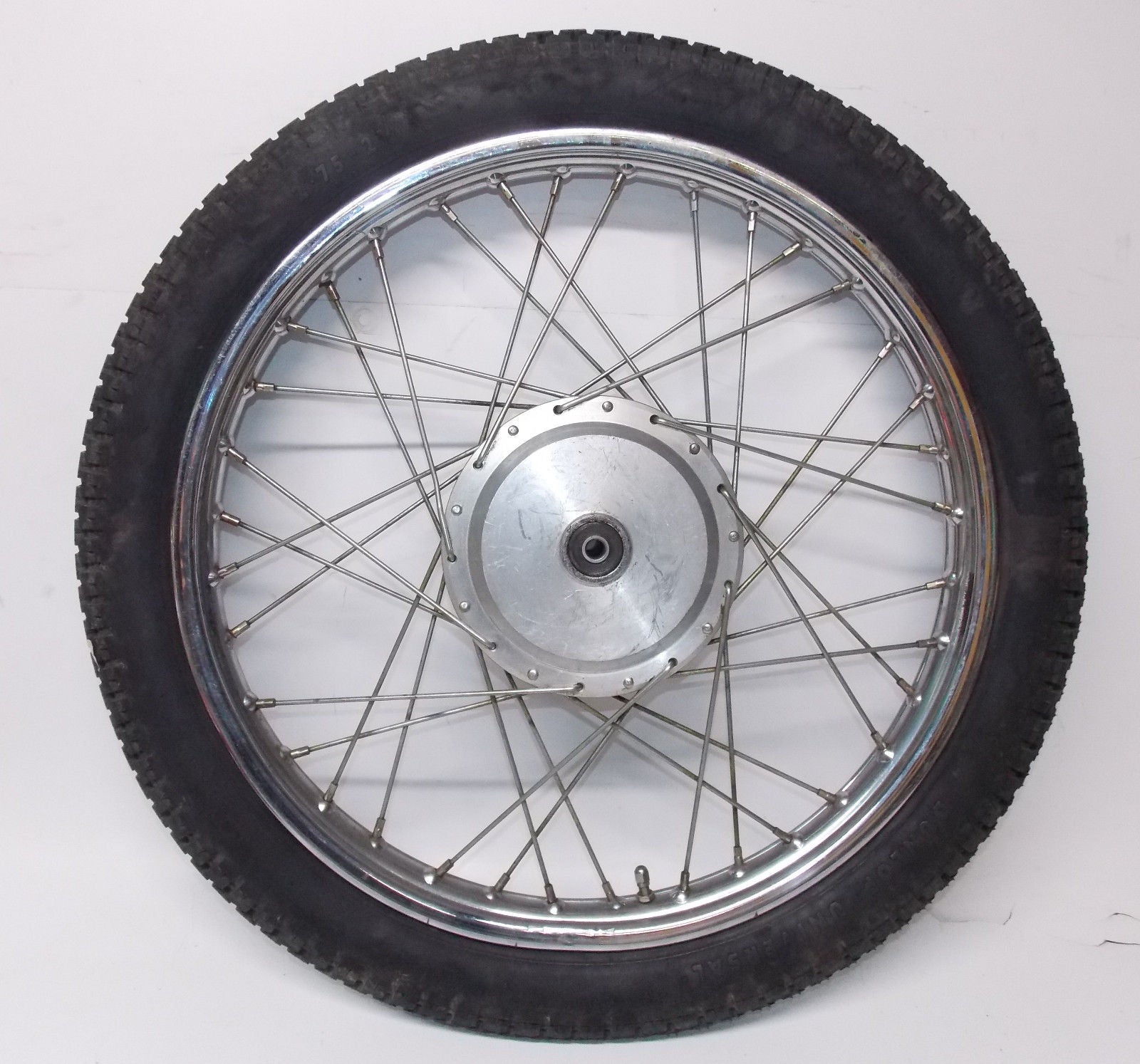 1973 Husqvarna RT360 FRONT WHEEL Husky RT WR 360 Radaelli Rim Spokes Leleu Hub - MotoRaider