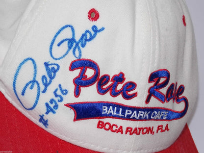 Pete Rose Ball Park Cafe Signed BASEBALL CAP Major League Hat "Charlie Hustle" - MotoRaider