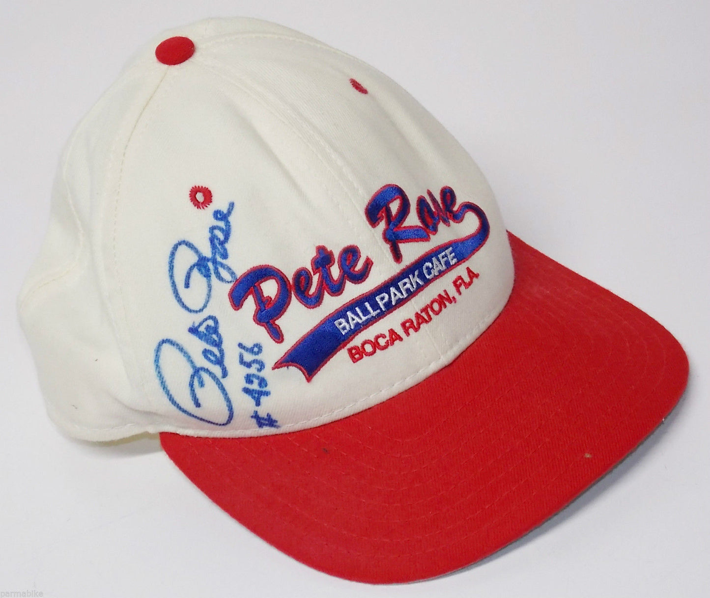 Pete Rose Ball Park Cafe Signed BASEBALL CAP Major League Hat "Charlie Hustle" - MotoRaider