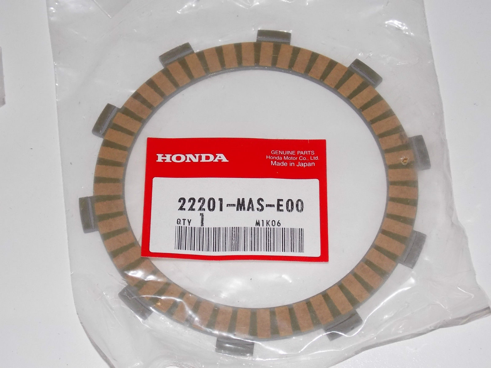 NEW Honda 1998 1999 2002 2009 CBR900 VFR800 CLUTCH DISC Part # 22201-MAS-E00 - MotoRaider