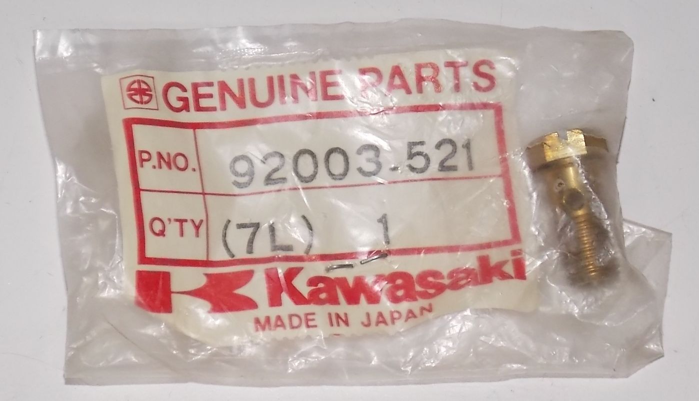 NOS OEM KAWASAKI 1976 1979 1984 1992 JS400 JS440 CARBURETOR BOLT BANJO 92003-521 - MotoRaider