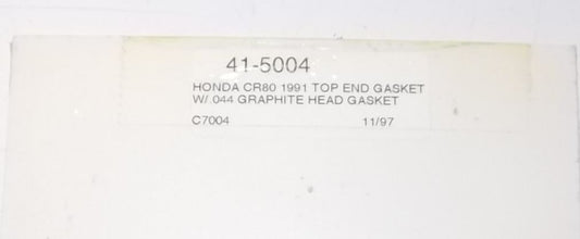 NEW COMETIC 1991 HONDA CR80 TOP END GASKET CYLINDER SET # C7004 - MotoRaider