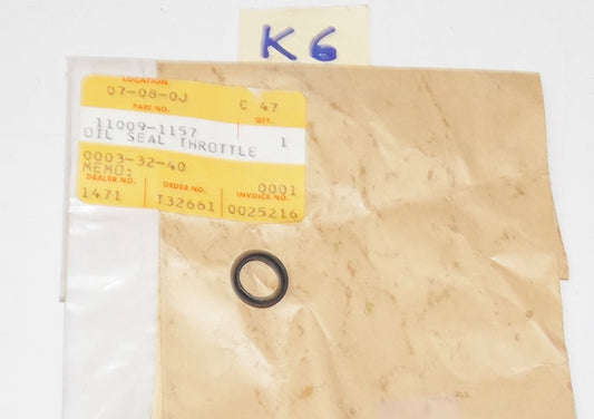 NOS OEM NEW KAWASAKI 1979 1980 KLX250 CARBURETOR THROTTLE OIL SEAL 11009-1157 - MotoRaider