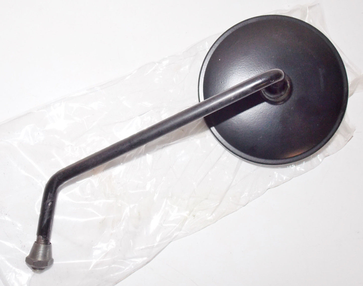 NOS LEFT REAR VIEW MIRROR BLACK 5" PIAGGIO GUZZI HONDA SUZUKI BRIDGESTONE GILERA - MotoRaider