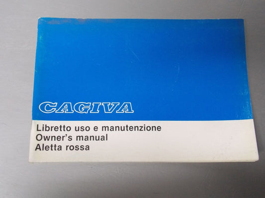 NOS OEM NEW 1983-1988 CAGIVA OWNER'S MANUAL BOOK PAMPHLET ALETTA ROSSA ITALY - MotoRaider