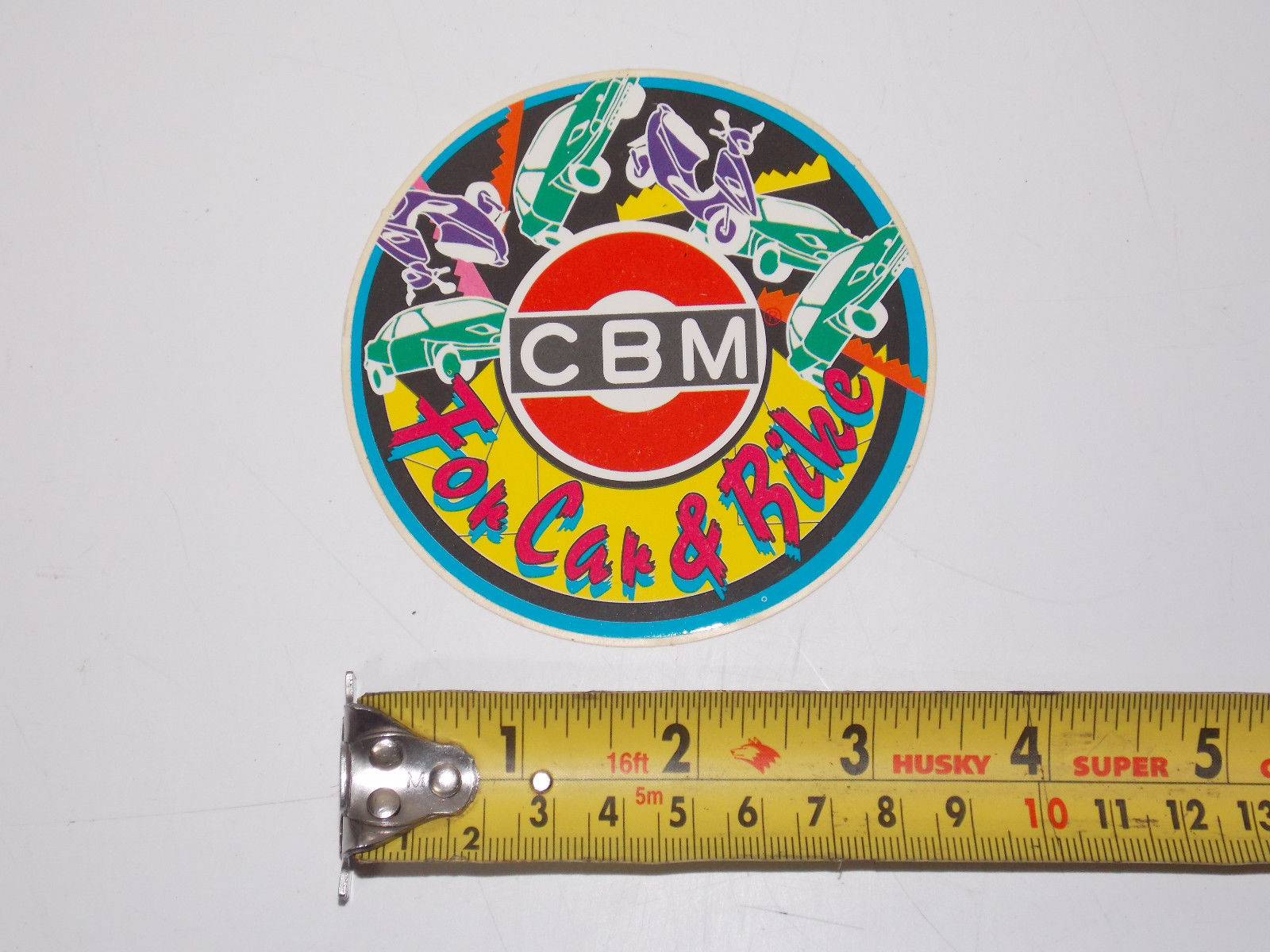 1980's CBM "FOR CAR AND BIKE" STICKER DECAL MARK EMBLEM 3"1/2 - MotoRaider