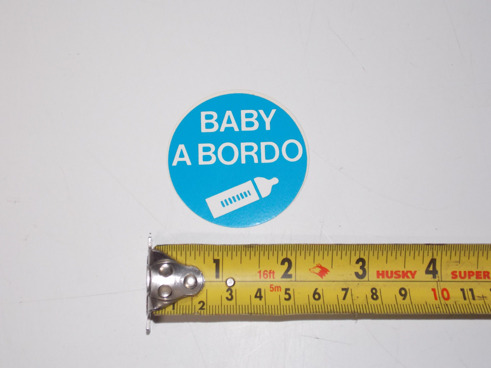 1980'S BABY ON BOARD IN ITALIAN "BABY A BORDO" STICKER DECAL MARK EMBLEM 2.5 - MotoRaider