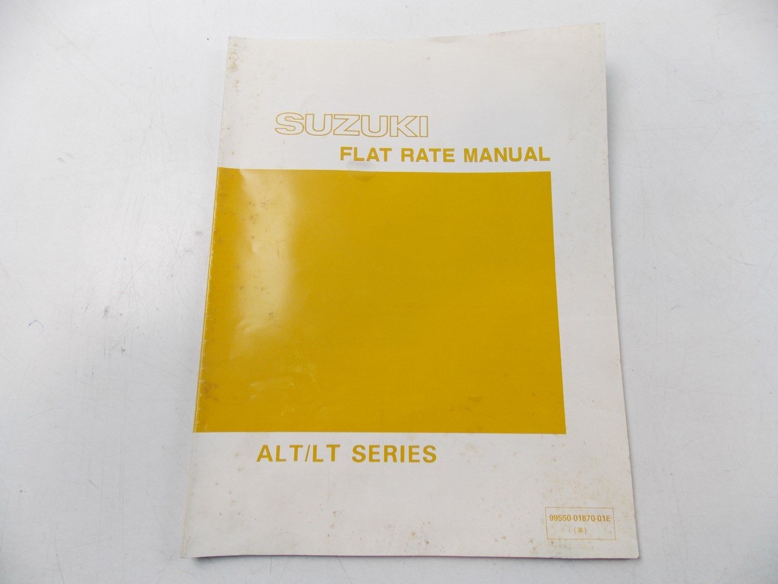 NEW SUZUKI 1986 FLAT RATE MANUAL BOOK ALT/LT SERIES ENGLISH  99550-01870-01E - MotoRaider