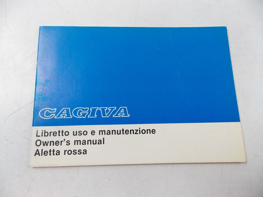 NEW CAGIVA 1983  OWNER'S MANUAL BOOK ALETTA ROSSA 37142 - MotoRaider