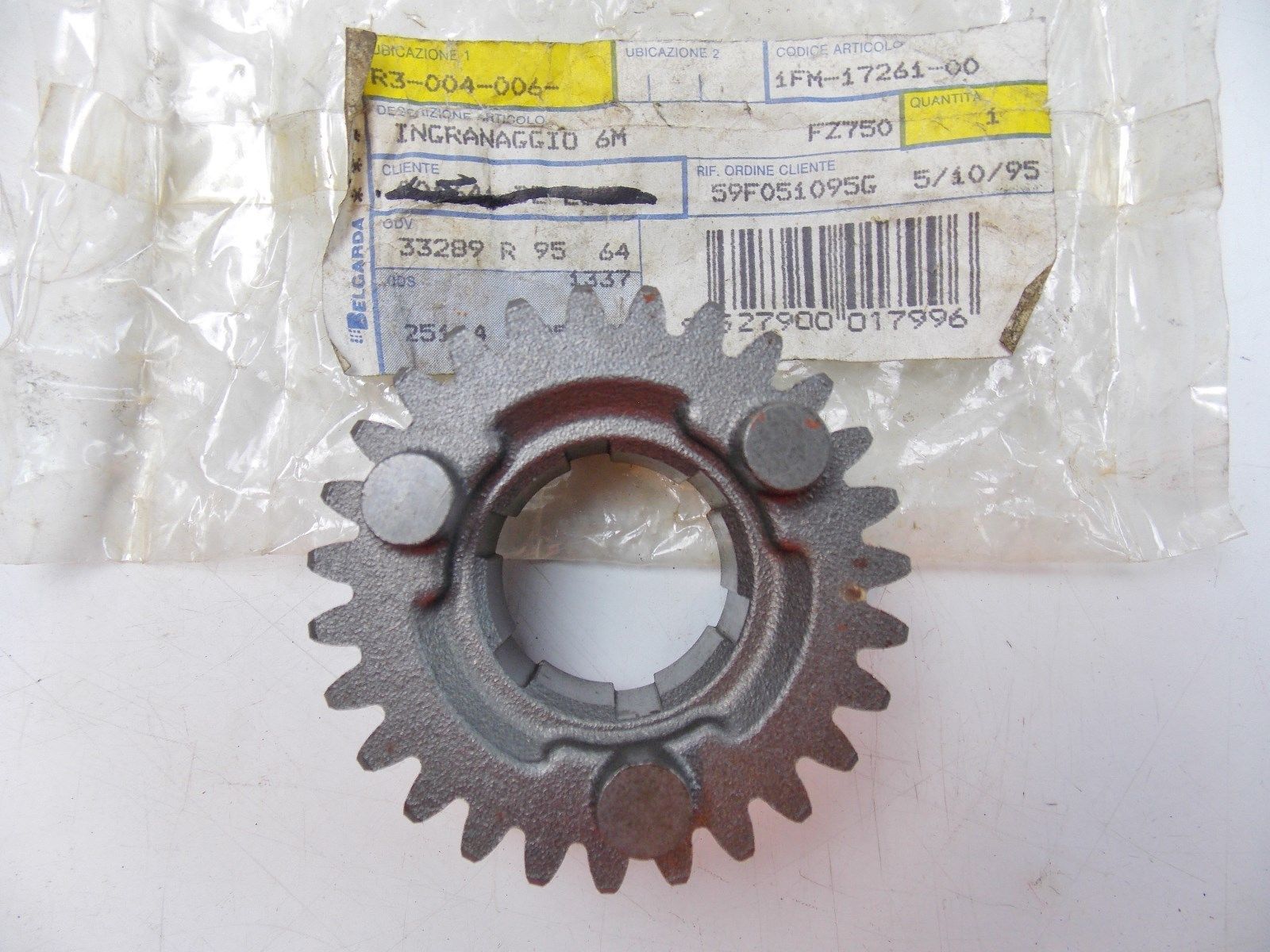 NOS YAMAHA 1987 1988 1991 1993 6TH WHEEL GEAR FZX750  1FM-17261-00 - MotoRaider