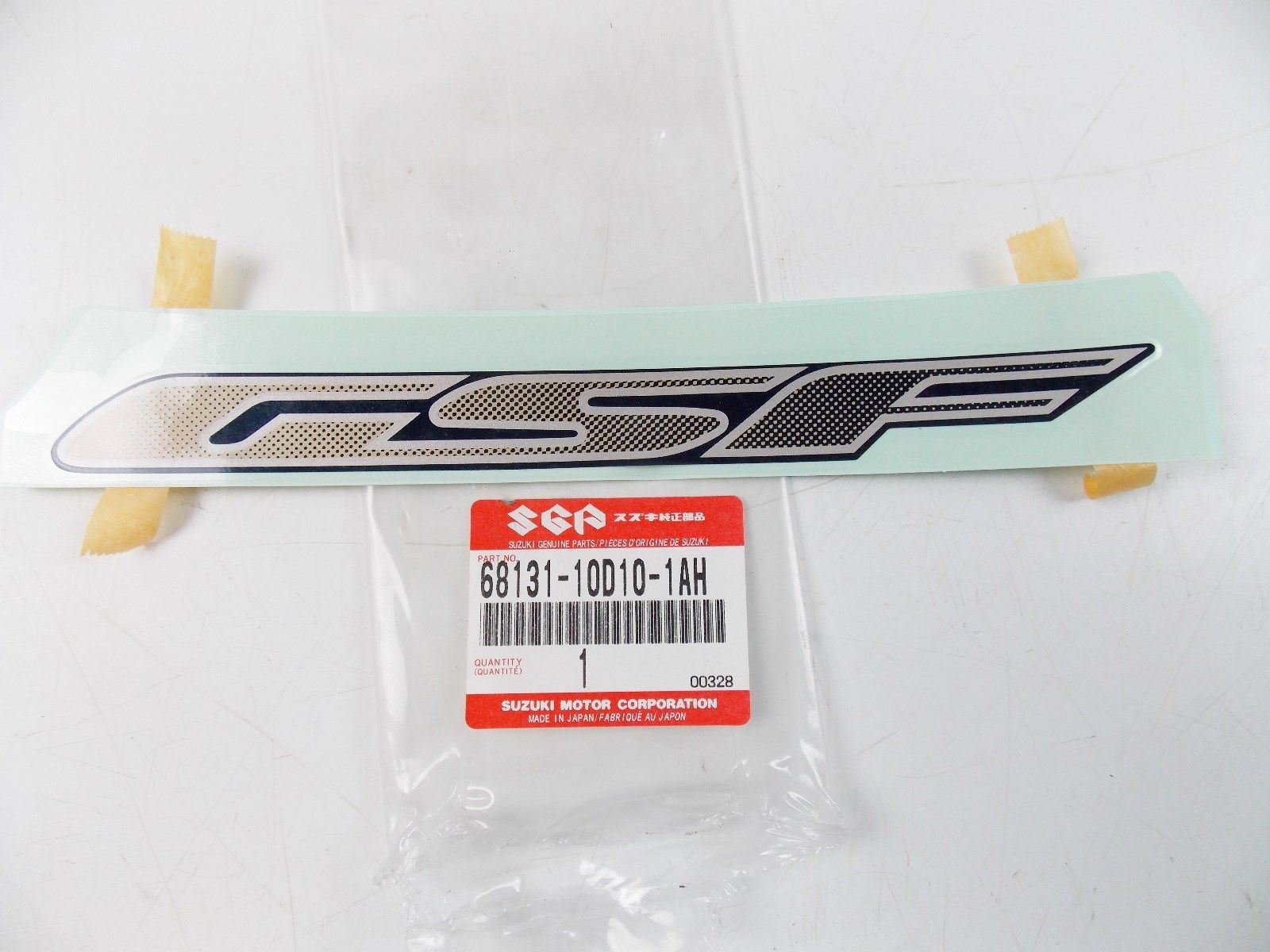 NOS SUZUKI  1991 1992 1993 FRAME COVER EMBLEM DECAL GSF400  68131-10D10-1AH - MotoRaider