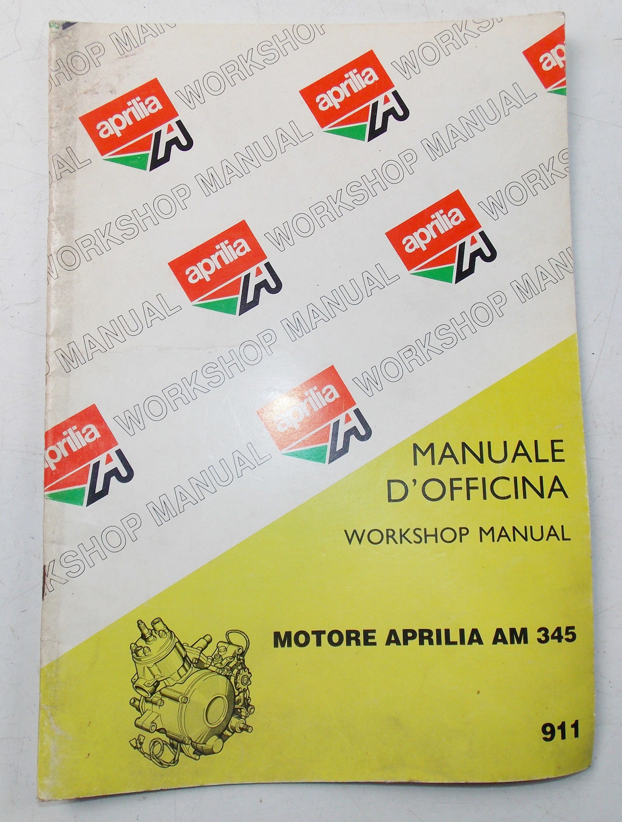 APRILIA RX MX 50 MOTOR AM 345 WORKSHOP MANUAL ENGINE MINARELLI BOOK 911 - MotoRaider