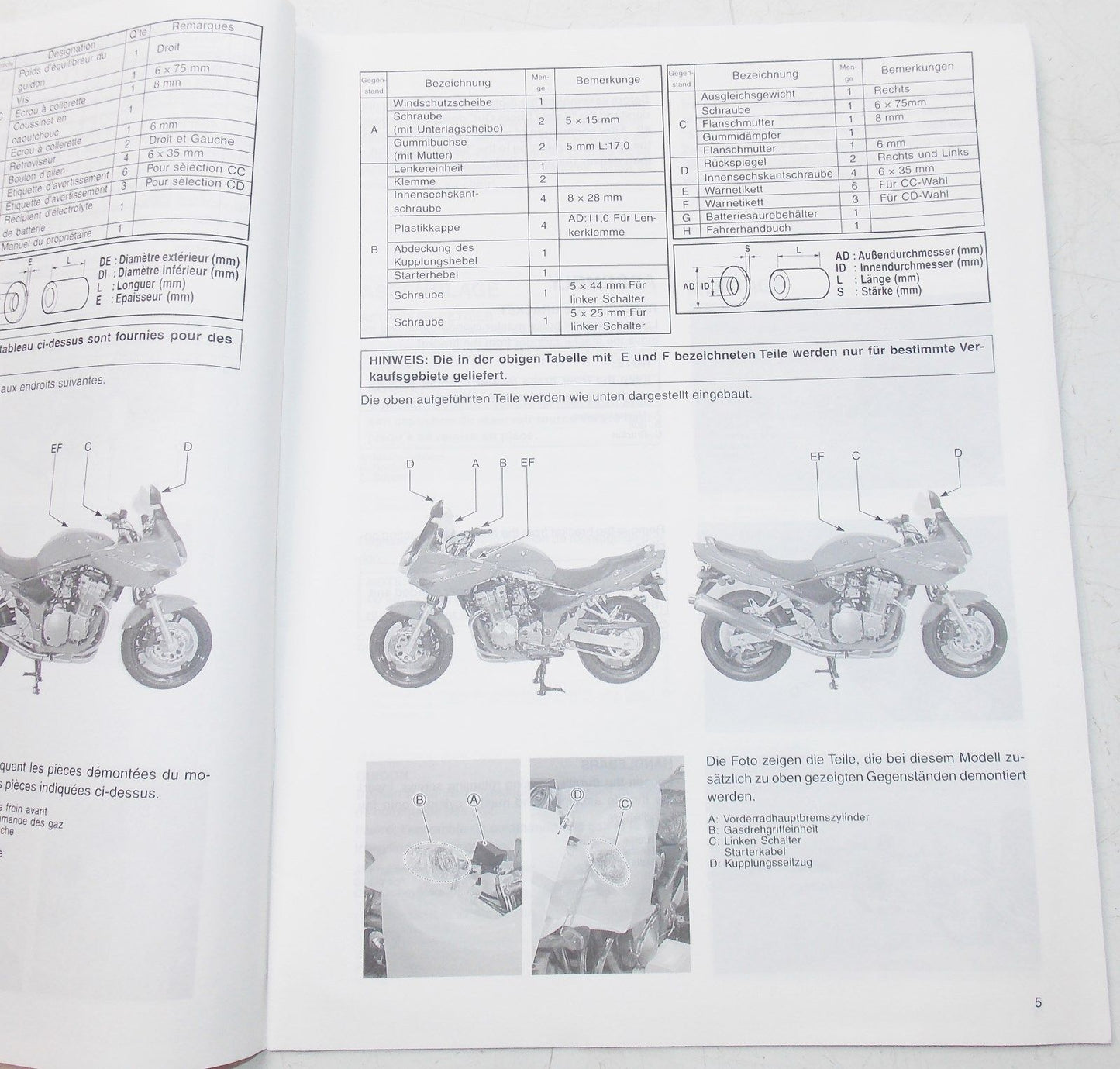 USED SUZUKI 1999  SET UP MANUAL GSF600SY/SUY   99505-01170-011 - MotoRaider