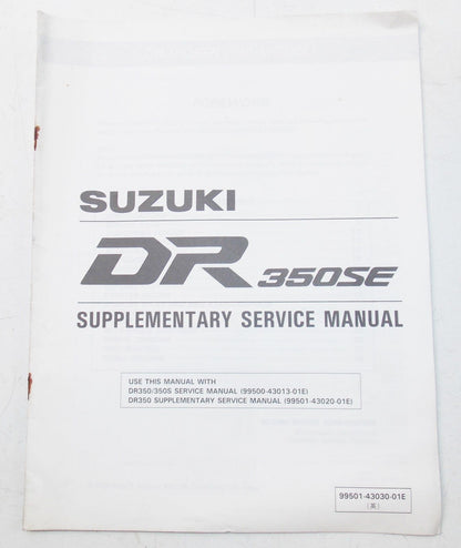 USED SUZUKI 1993  SUPPLEMENTARY SERVICE MANUAL DR350SE   99501-43030-01E - MotoRaider