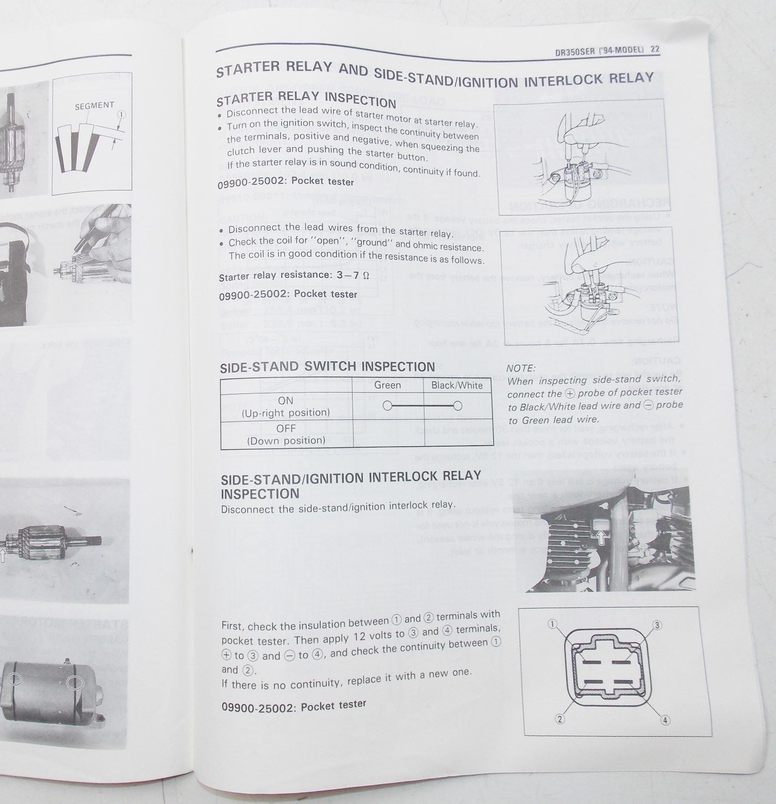 USED SUZUKI 1993  SUPPLEMENTARY SERVICE MANUAL DR350SE   99501-43030-01E - MotoRaider