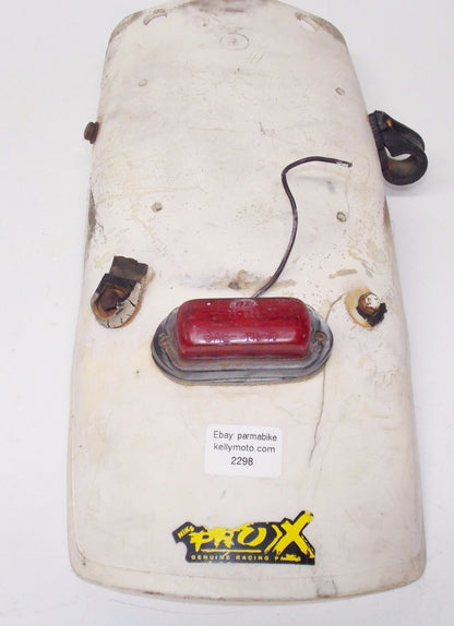 1980's HUSQVARNA WR CR XC WHITE REAR FENDER TAIL STOP LIGHT 1513574 MUD GUARD - MotoRaider