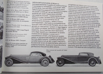 1981 ALFA ROMEO HISTORY BOOK 4"X6" ITALIAN BOOKLET 6C 8C 1750 ALFETTA GIULIA GT - MotoRaider