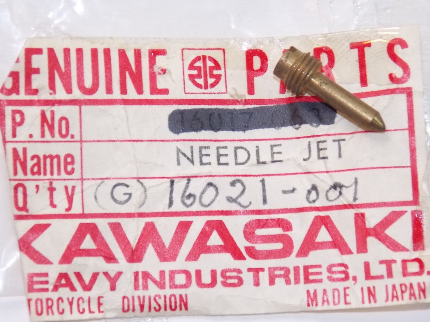 NOS KAWASAKI 1971-1980 CARBURETOR STOP SCREW MT1 KV75 16021-001 - MotoRaider