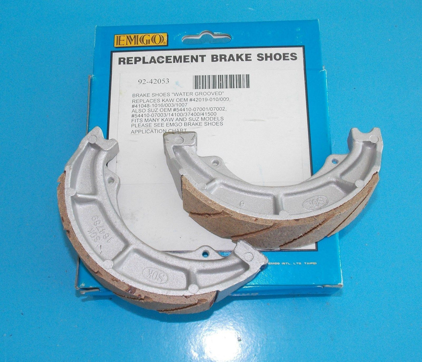 NOS EMCO BRAKE SHOES 92-39108 FITS HONDA 43120-240 CB125 K6 S2 XL175 1972-1986 - MotoRaider