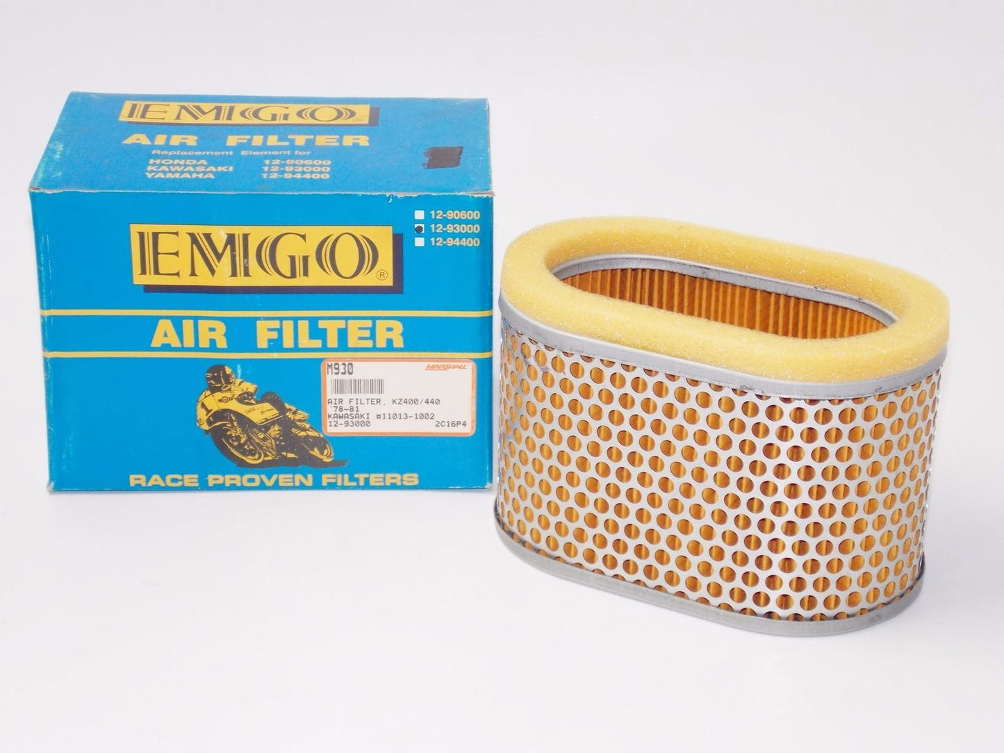 EMGO AIR FILTER INTAKE KAWASAKI 1978-1981 KZ400|440 B|C OEM 11013-1002 12-93000 - MotoRaider