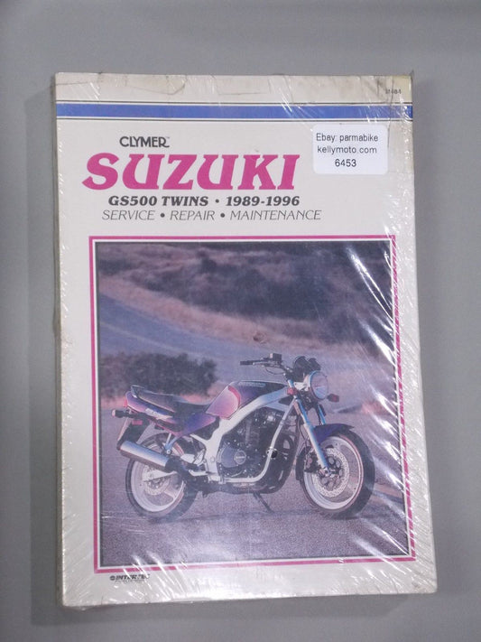 CLYMER MANUAL  #M484 SUZUKI GS500 TWINS  1989-1996 - MotoRaider