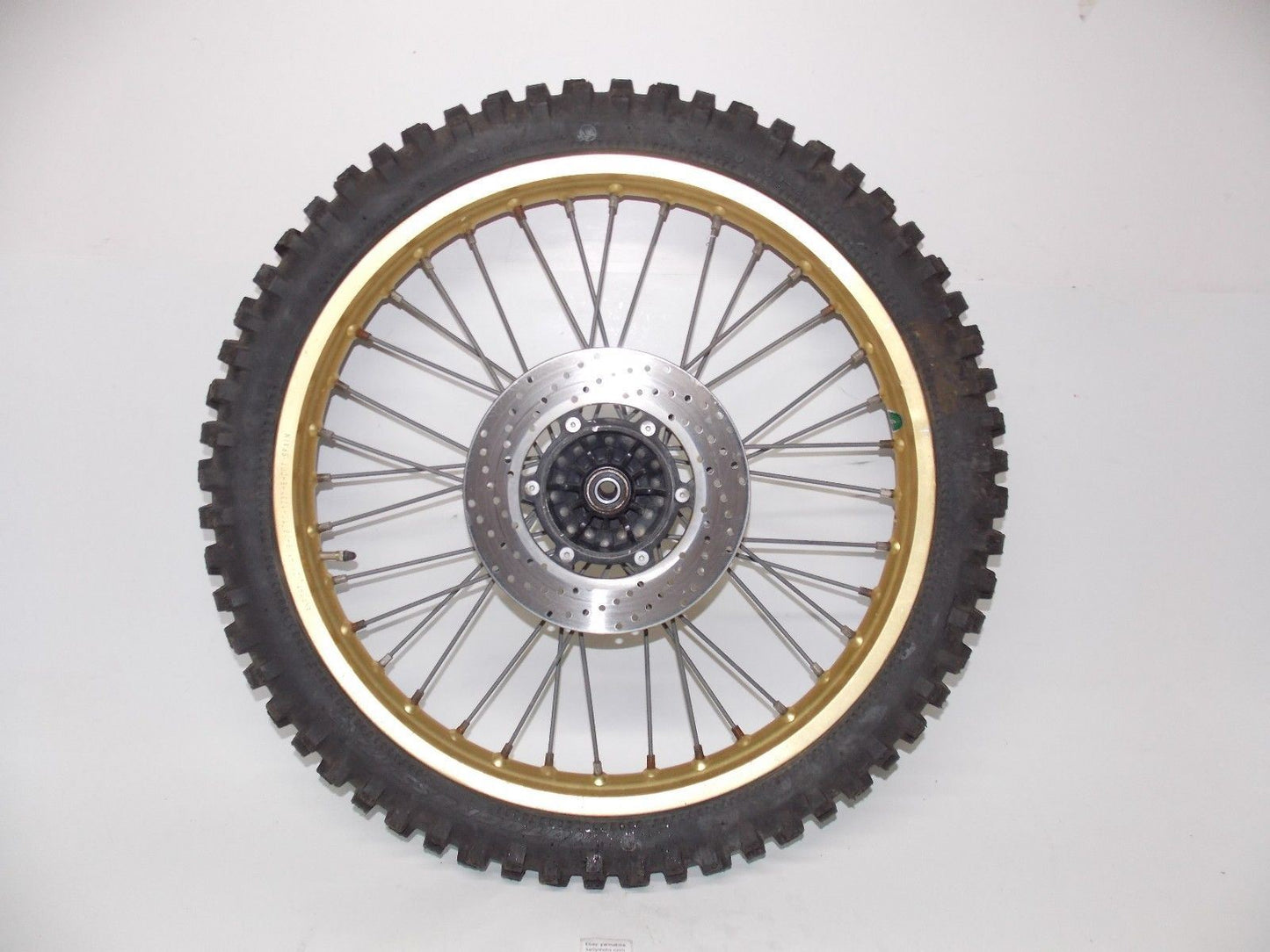 HONDA 21" WHEEL AKRONT GOLD RIM HUB SPOKES ROTOR 1981 HUSQVARNA AE420 - MotoRaider