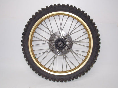 HONDA 21" WHEEL AKRONT GOLD RIM HUB SPOKES ROTOR 1981 HUSQVARNA AE420 - MotoRaider