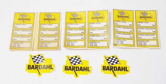 BARDHAL ENGINE TRANSMISSION DIFFERENTIAL OIL FILTER SERVICE STICKER DECALS ITALY - MotoRaider