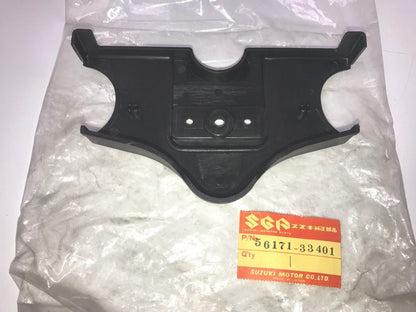 NOS OEM SUZUKI MOTORCYCLE SCOOTER HANDLEBAR PLASTIC COVER PLATE 56171-33401 - MotoRaider