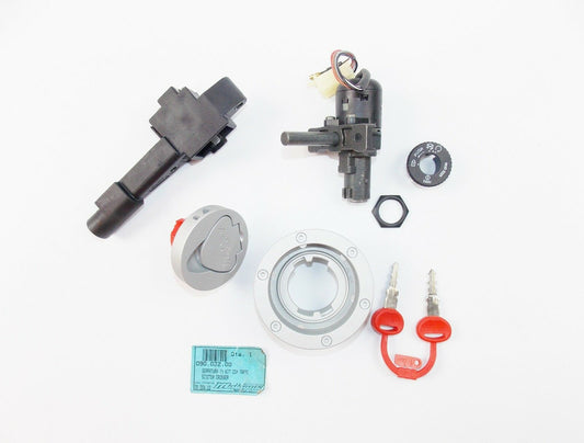 NOS OEM MALAGUTI CROSSER CR1 IGNITION STARTER+LOCK KIT+GASTANK CAP 090.032.00 - MotoRaider