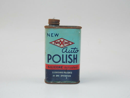 1960's AREXONS SILICONE AUTO POLISH CAN TIN ITALIAN FERRARI LANCIA ALFA MASERATI - MotoRaider